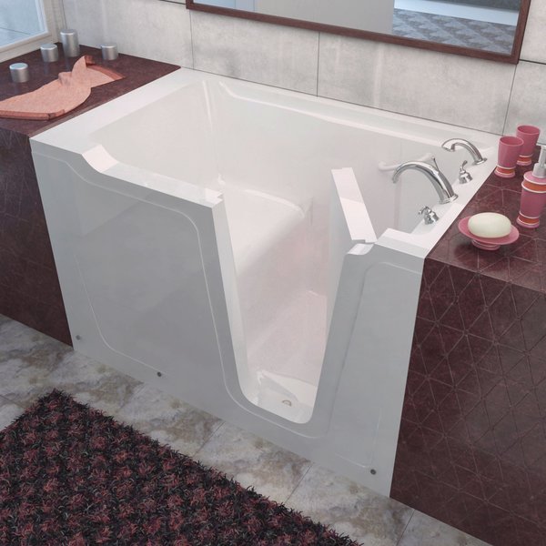 Meditub MediTub Walk-In 36 x 60 Right Drain White Soaking Walk-In Bathtub 3660RWS